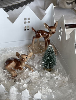 ceramic deer in box