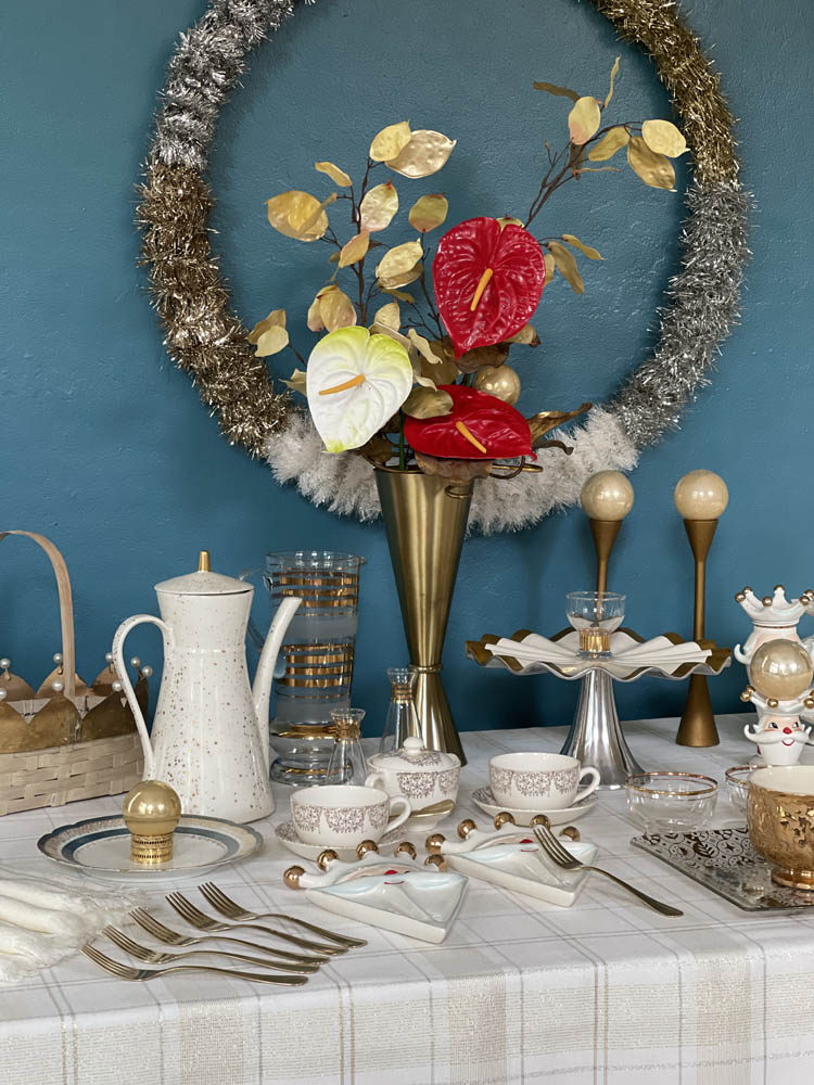 Table Centerpiece with many collectable items