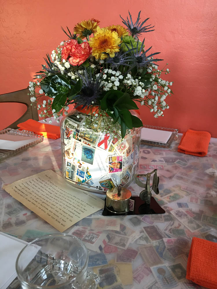Table Centerpiece with many collectable items